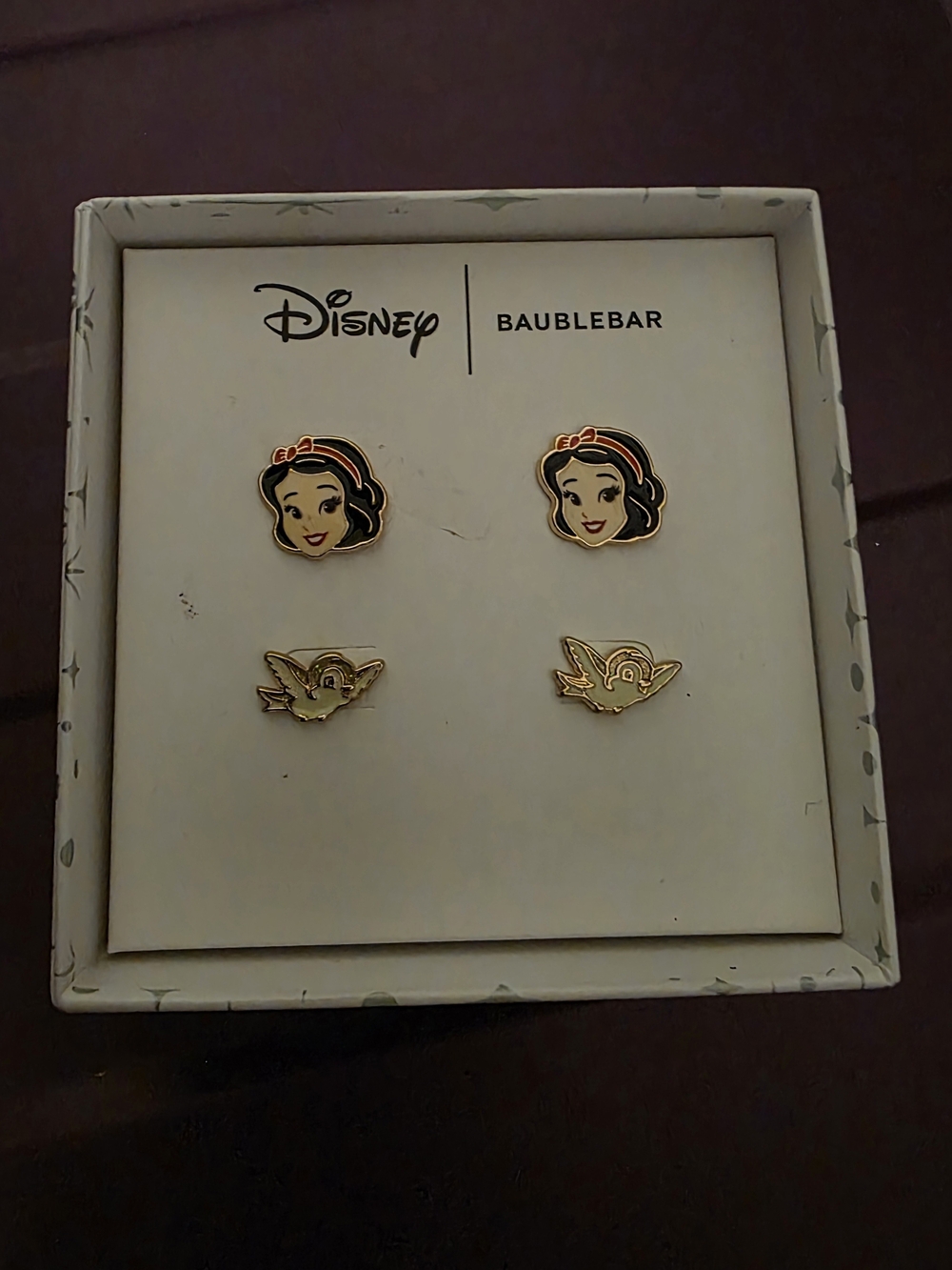 Disney BaubleBar Snow White Stud Earring Set - Snow White Set And Bird Set